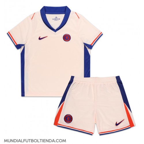 Camiseta Chelsea Segunda Equipación Replica 2024-25 para niños mangas cortas (+ Pantalones cortos)